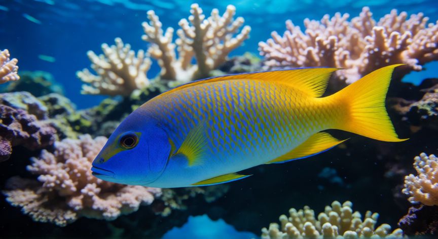 animal que comeca com x, Peixe Xantus nadando em aquário de água salgada
