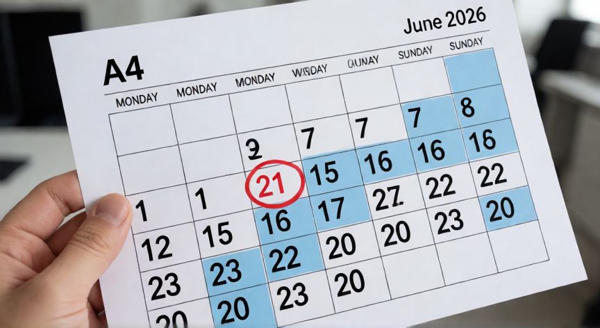 calendario en excel junio 2026, Hoja impresa del calendario de junio 2026 con fines de semana resaltados