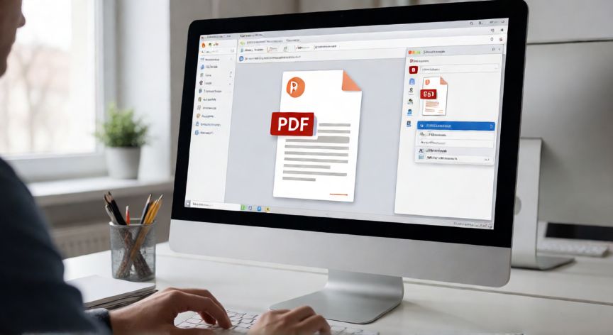 cómo abrir un pdf en powerpoint y editarlo, Interfaz de PowerPoint abriendo un archivo PDF desde el explorador de archivos