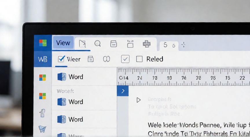 como activar en word la regla, Pantalla de Word mostrando la pestaña Vista con la opción Regla activada