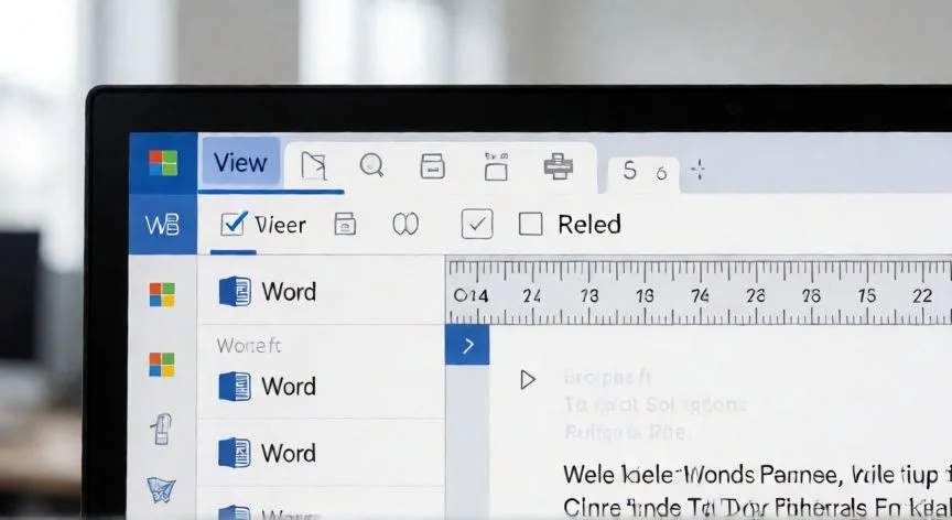 Pantalla de Word mostrando la pestaña Vista con la opción Regla activada