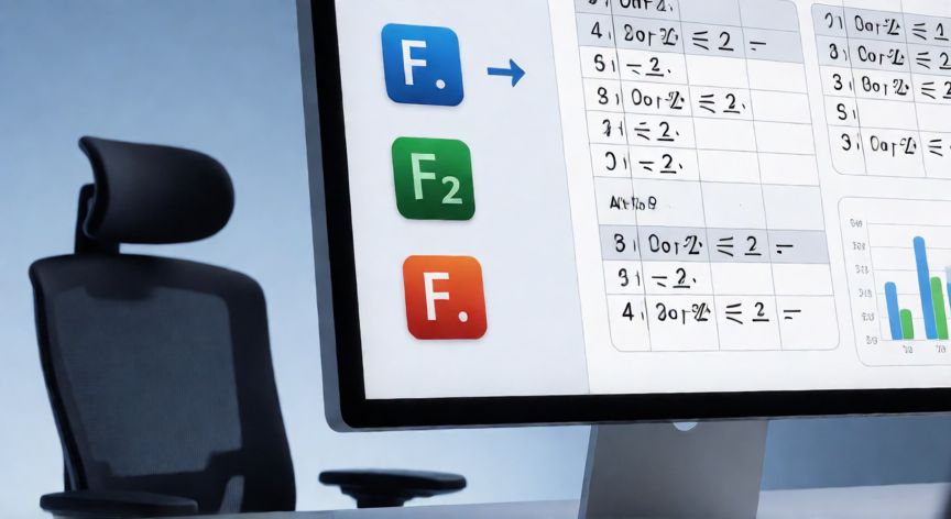 como activar excel gratis, Monitor mostrando opciones de software de hojas de cálculo gratuitas en un escritorio moderno