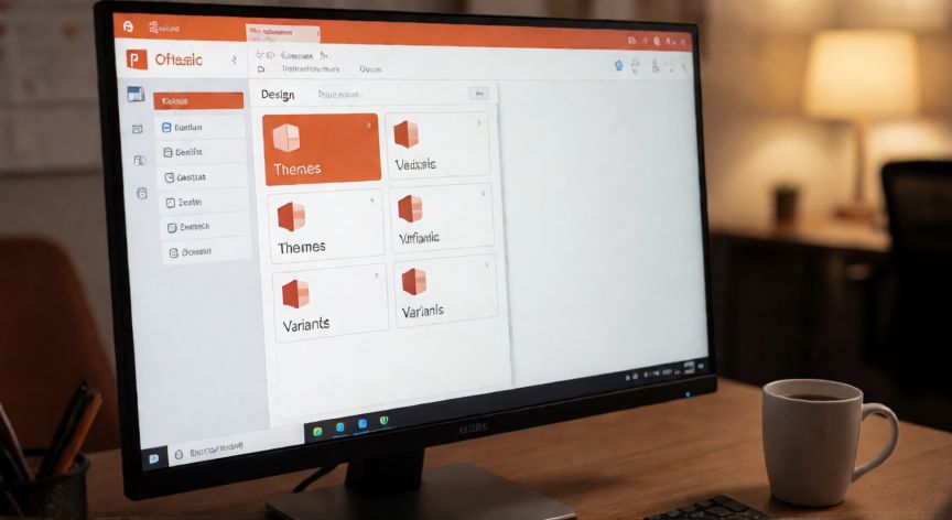 como activar ideas de diseño en powerpoint 2016, Interfaz de PowerPoint 2016 mostrando la pestaña Diseño sin la función Ideas de diseño