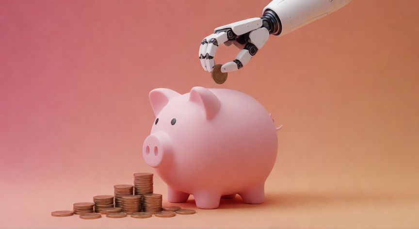 como ahorrar 10.000 euros en un año, Concepto de ahorro automático con cerdito ahorrador