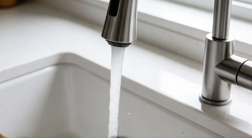 Grifo de cocina moderno con boquilla aeradora para ahorrar agua