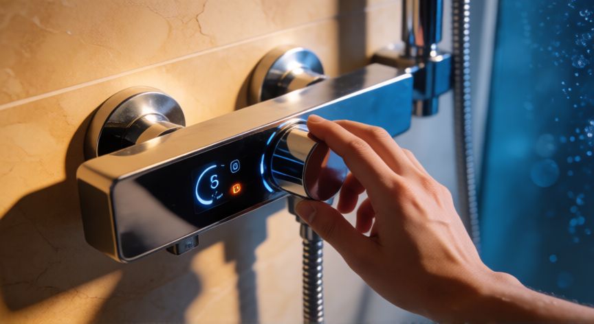 como ahorrar agua en la ducha, Ajustando la llave de la ducha con temporizador para controlar el consumo