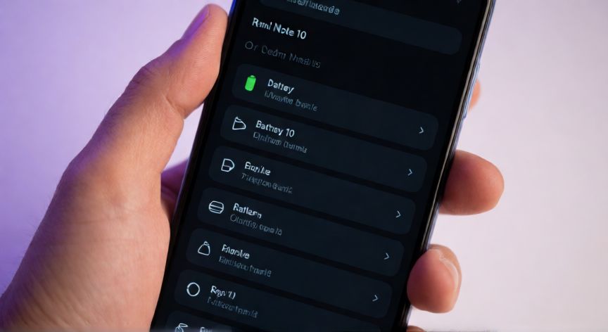 como ahorrar bateria en xiaomi redmi note 10, Ajustes de batería y modo oscuro en un Xiaomi Redmi Note 10