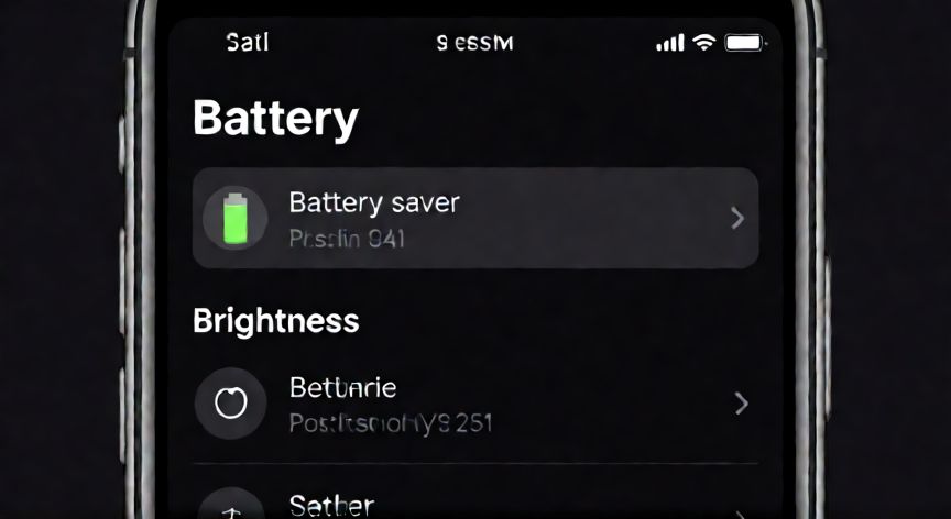 como ahorrar batería en xiaomi redmi note 11, Interfaz de ajustes de batería en modo oscuro en un smartphone Xiaomi