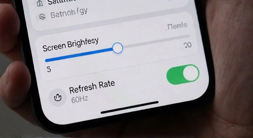 Ajustes de brillo y frecuencia de pantalla en un Xiaomi 11T Pro