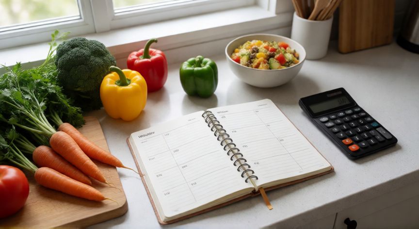 como ahorrar cobrando 1000 euros, Planificación de menús y presupuesto en la cocina con ingredientes frescos