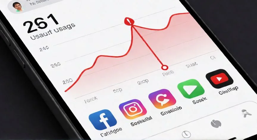 Pantalla de móvil mostrando el consumo de datos por aplicación