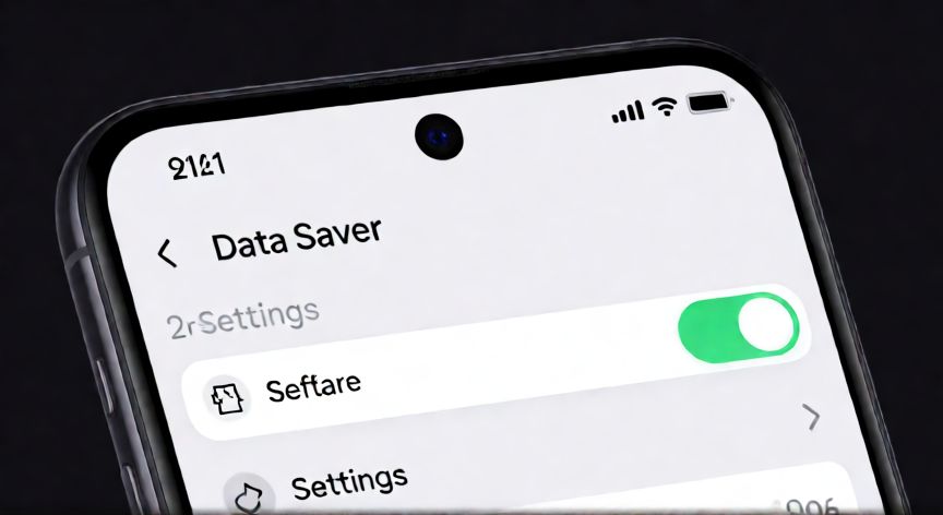 como ahorrar datos xiaomi, Pantalla de configuración de un móvil Xiaomi con el ahorrador de datos activado