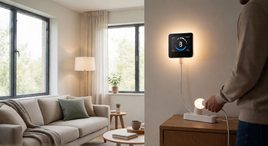 como ahorrar dinero en casa, Hogareficiente con luces LED y termostato inteligente para ahorrar energía