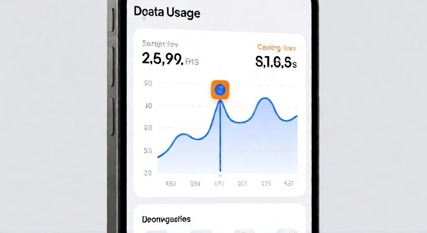 Gráfico de consumo de datos en la aplicación de Naranja X mostrando el uso por aplicación