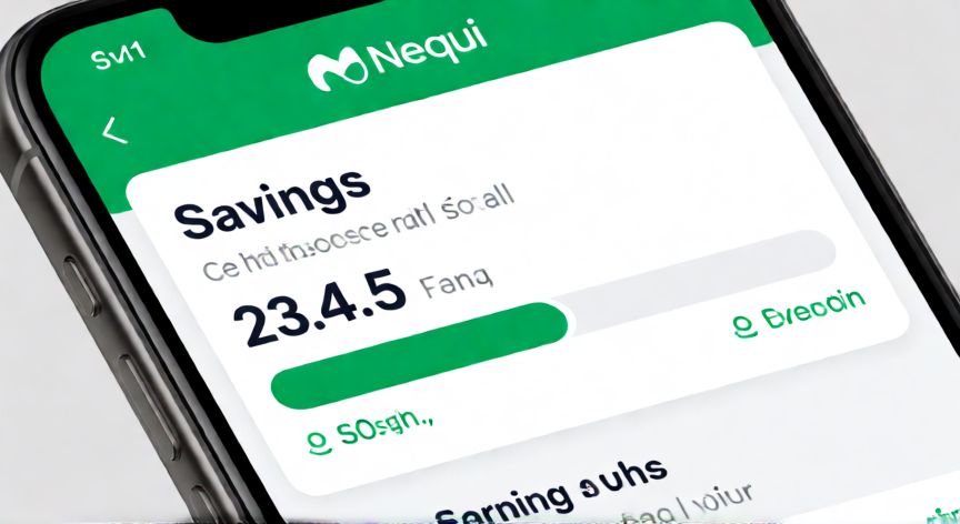 como ahorrar en nequi, Interfaz de la app Nequi mostrando una meta de ahorro en progreso
