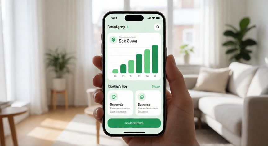 Persona usando la app de Openbank en su móvil para gestionar bonos