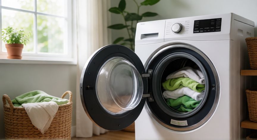 cómo ahorrar energía eléctrica, Lavadora llena para optimizar el consumo de energía