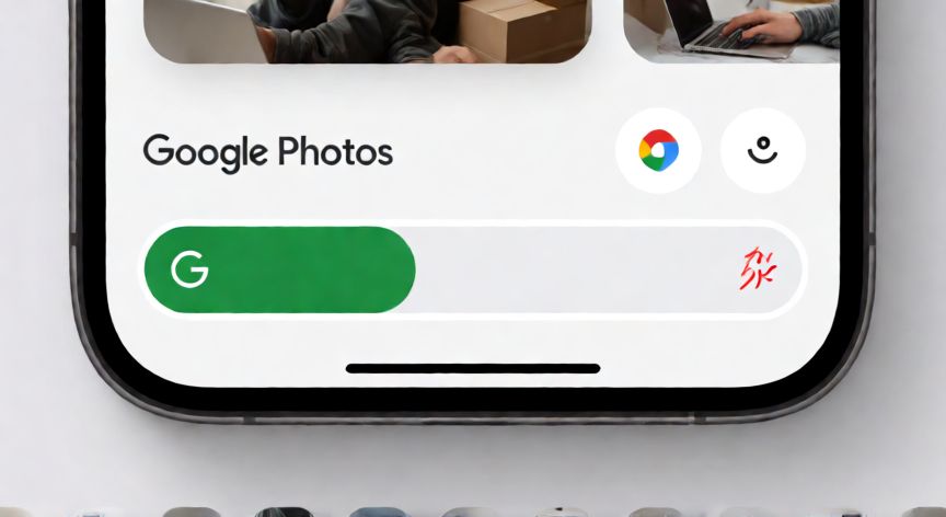 como ahorrar espacio en google fotos, Pantalla de móvil mostrando poco espacio en Google Fotos