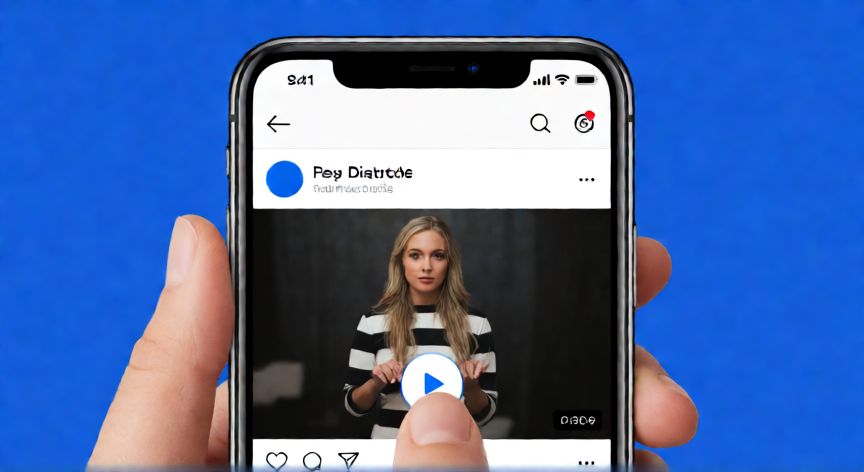 como ahorrar internet en iphone, Aplicación de redes sociales en un móvil con la reproducción automática desactivada