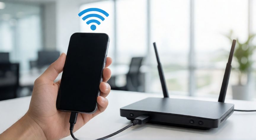 como ahorrar internet en mi celular, Celular conectado a red Wi-Fi para evitar uso de datos moviles