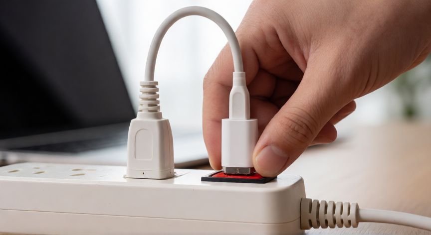 como ahorrar luz en casa trucos, Uso de una regleta con interruptor para apagar dispositivos en standby