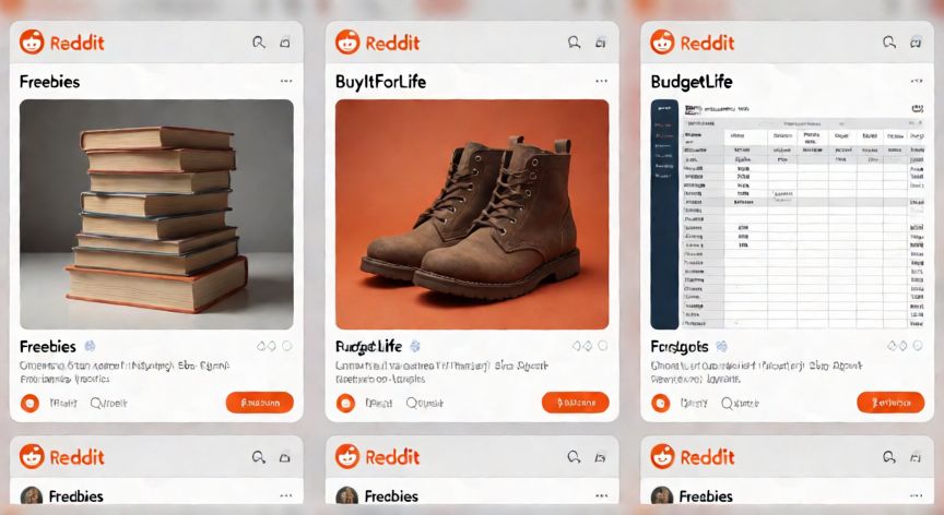 Pantallas de Reddit mostrando ofertas y consejos de ahorro