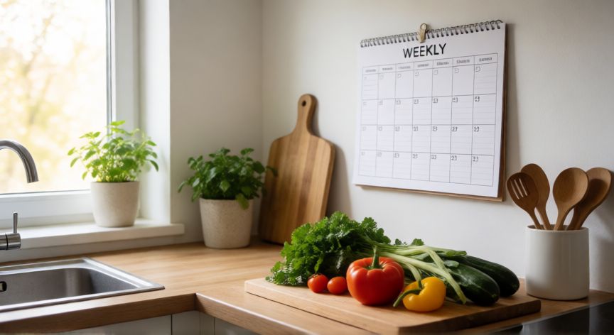 como ahorrar si ganas poco dinero, Planificación de comidas semanales con productos frescos