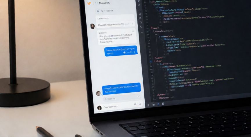 como ahorrar tokens en cursor, Interfaz de Cursor mostrando gestión eficiente del contexto en el chat