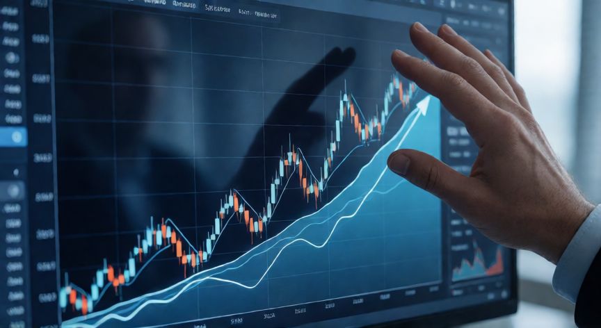 como ahorrar un millon en 6 meses, Análisis de gráficos financieros de crecimiento en una pantalla