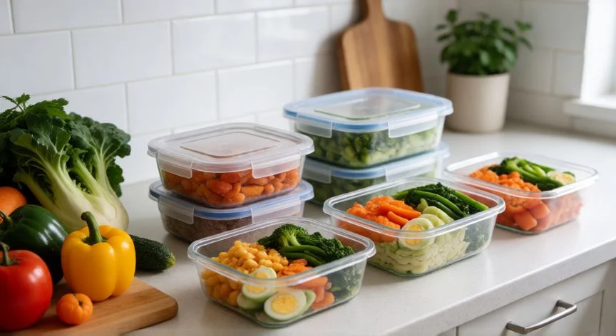 como ahorrar viviendo solo, Despensa organizada con productos genéricos y plan de comidas semanal