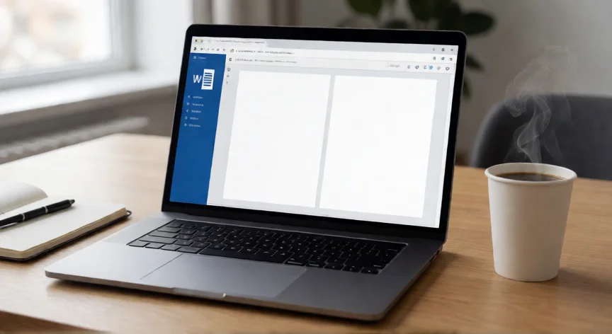 como aumentar 1 hoja en word, Pantalla de Word mostrando un salto de página recién insertado con dos hojas visibles