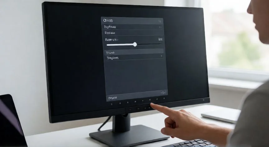 como aumentar brillo pantalla ordenador, Ajuste del brillo en el menú OSD de un monitor de sobremesa