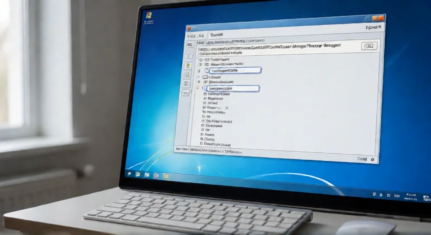 como aumentar buffer windows 7, Editor del Registro de Windows 7 mostrando la clave LargeSystemCache en Memory Management