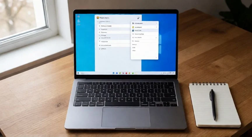 como aumentar el tiempo de pantalla encendida, Ordenador portátil con el menú de energía de Windows abierto mostrando opciones de apagado de pantalla