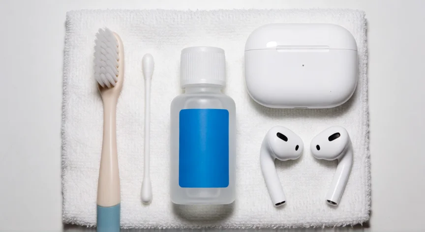 como aumentar el volumen de mis airpods 4, Kit de limpieza para mantener las rejillas de los AirPods 4 libres de obstrucciones