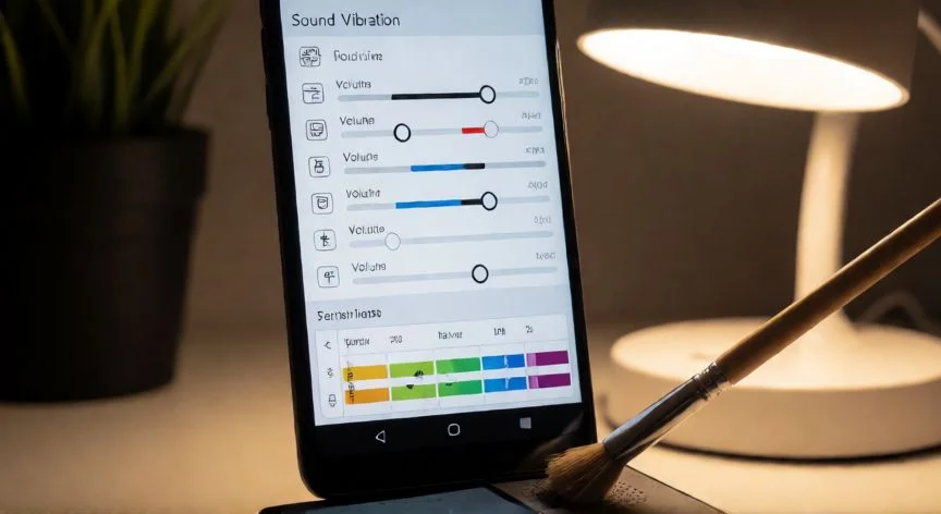 como aumentar el volumen del móvil android, Pantalla de ajustes de sonido Android con ecualizador y limpieza del altavoz