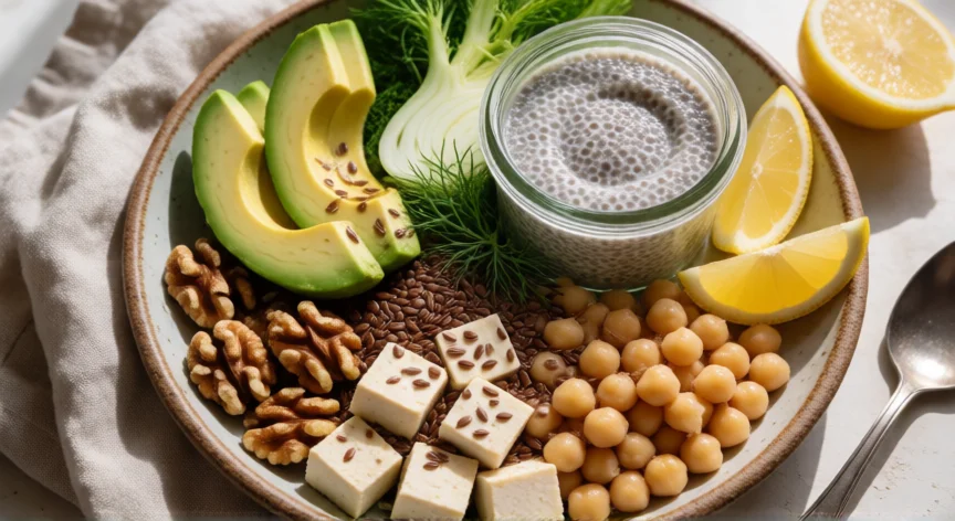 como aumentar las mamas de forma natural, Composición de alimentos saludables con fitoestrógenos y grasas buenas para el bienestar mamario