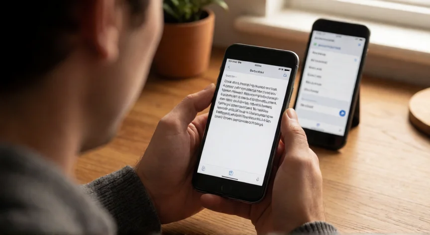 como aumentar letra iphone 8, Persona leyendo en iPhone 8 con el texto ampliado para mejor legibilidad