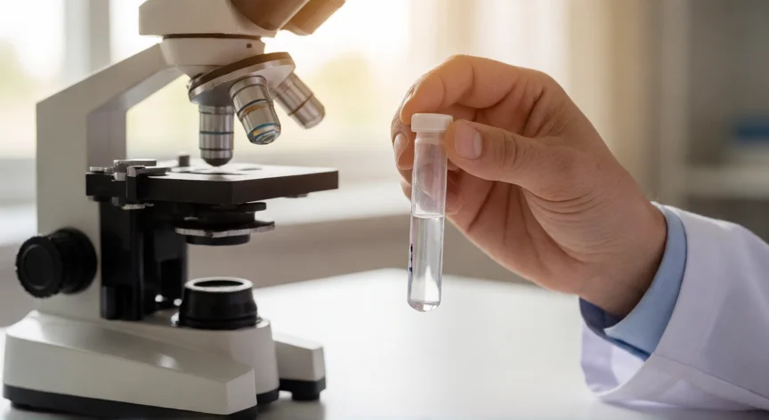 como aumentar mis cd4, Muestra de sangre en el laboratorio para análisis de linfocitos CD4