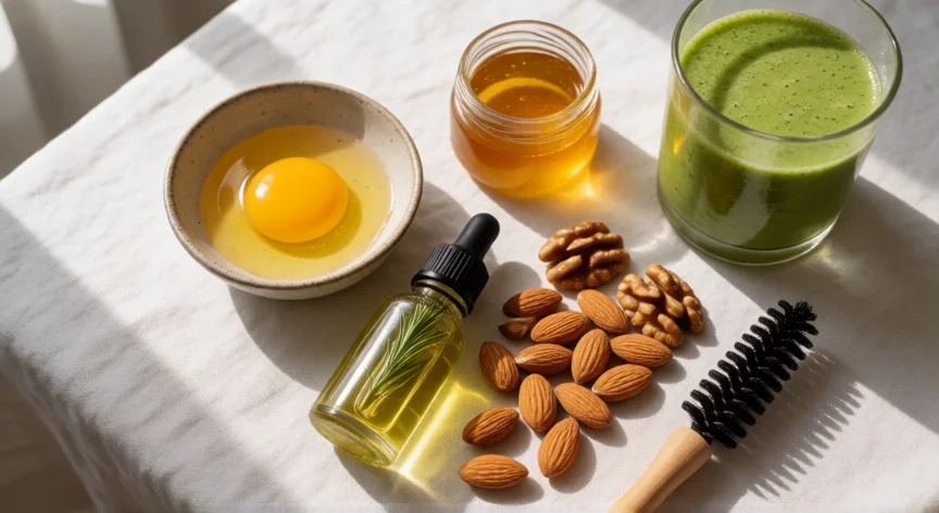 como aumentar mis cejas y pestañas, Ingredientes naturales y superalimentos para el crecimiento del vello facial