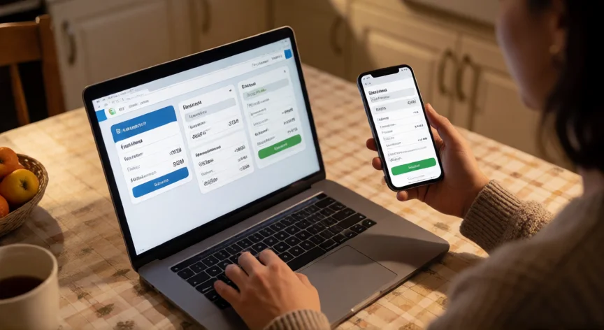 como aumentar mis datos moviles movistar, Persona comparando tarifas y packs de datos de Movistar en su portátil y móvil
