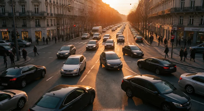 como aumentar mis ganancias en uber, Cruce urbano concurrido durante la hora punta, ideal para maximizar viajes en Uber