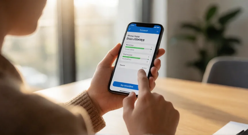 Persona comprando megas adicionales en la app Mi AT&T desde su teléfono móvil