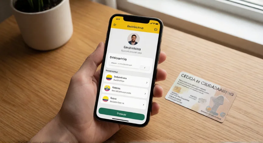 como aumentar mis retiros en nequi, Verificación de identidad en Nequi con cédula y teléfono en una mesa