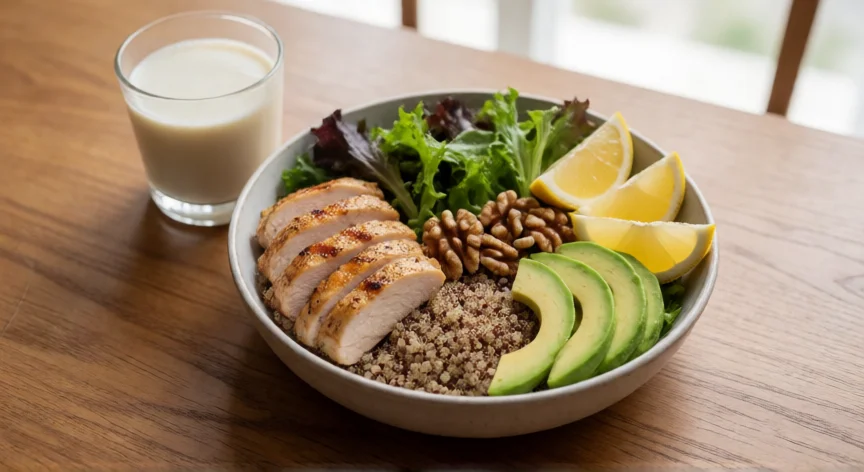 como aumentar mis senos, Comida saludable con proteínas y fitoestrógenos para el equilibrio hormonal