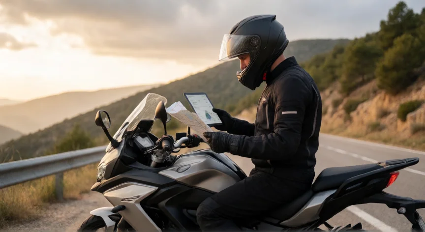 como aumentar nota 99 motorista, Motorista con equipamiento completo consultando ruta antes de salir