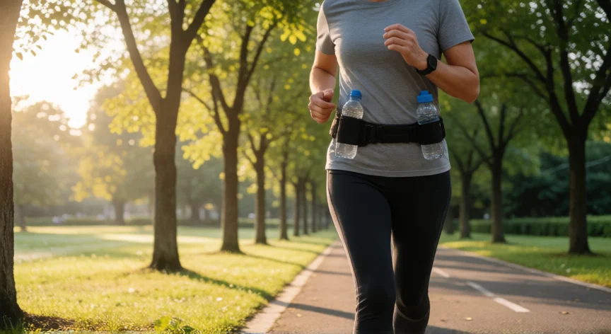 como aumentar oxido nitrico, Persona corriendo al aire libre por la mañana, ejercicio aeróbico para estimular la producción de óxido nítrico