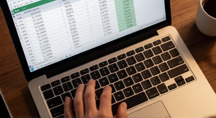 como aumentar un porcentaje a una cantidad en excel, Persona usando Excel para calcular incrementos porcentuales en una hoja de cálculo