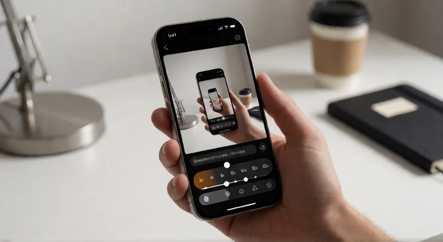 como aumentar velocidad video iphone, Pantalla de iPhone mostrando el editor de video con opciones de velocidad