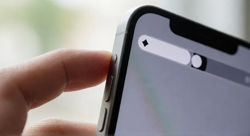 como aumentar volumen iphone, Pulsando el botón de volumen del iPhone con la barra de ajuste visible en pantalla